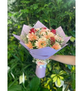 ünye gül ve gerbera buketi